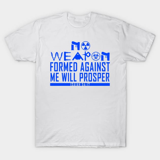 No Weapon Formed (Blue) T-Shirt by Wakanda Forever